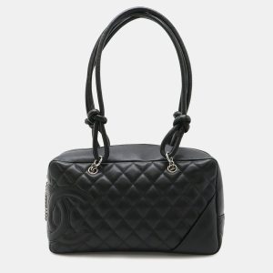 Chanel Cambon Ligne Black Soft Calf Leather Bowling Bag, Satchels - Luxury Closet catalog