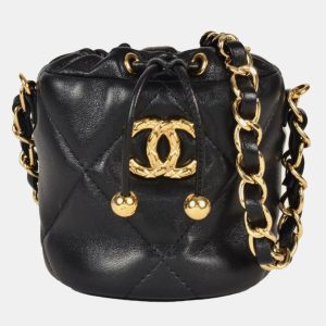 Chanel Black Lambskin Chain Pouch Shoulder Bag, Handbags - Luxury Closet catalog