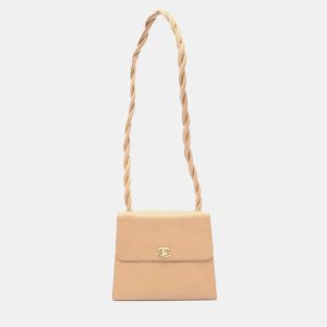 Chanel Twist CC Beige Leather Shoulder Bag, Satchels - Luxury Closet catalog