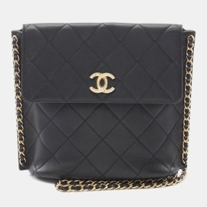 Chanel Matelasse Black Lambskin Chain Shoulder Bag, Handbags - Luxury Closet catalog