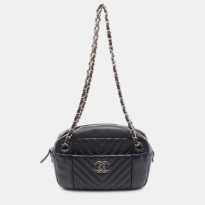 Chanel V-Stitch Chevron Black Lambskin Chain Shoulder Bag, Handbags - Luxury Closet catalog