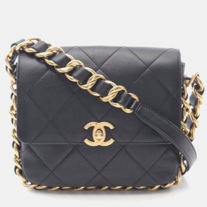 Chanel Matelasse Small Flap Black Lambskin Chain Shoulder Bag, Handbags - Luxury Closet catalog