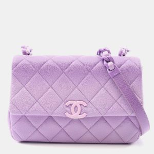 Chanel Matelasse Plastic Chain Shoulder Bag Crossbody Calfskin Purple, Handbags - Luxury Closet catalog