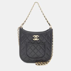 Chanel CC Black Lambskin Chain Hobo Bag, Shoulder Bags - Luxury Closet catalog