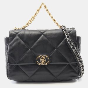 Chanel 19 Matelasse Black Lambskin Chain Shoulder Bag, Handbags - Luxury Closet catalog