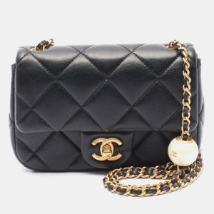 Chanel Matelasse Mini Black Leather Chain Shoulder Bag, Handbags - Luxury Closet catalog