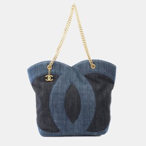 Chanel CC Denim Navy Chain Shoulder Bag, Tote Handbags - Luxury Closet catalog
