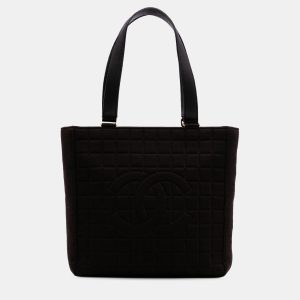 Chanel Black CC Chocolate Bar Jersey Tote, Tote Handbags - Luxury Closet catalog