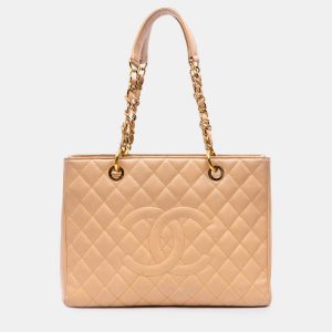 Chanel Beige Brown Caviar Grand Shopping Tote, Tote Handbags - Luxury Closet catalog