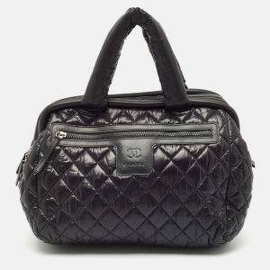 Chanel Black Quilted Nylon Coco Cocoon Bowler Bag, Satchels - Luxury Closet catalog