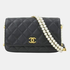 Chanel Classic Black Faux Pearl Wallet on Chain, Wallets & Money Clips - Luxury Closet catalog