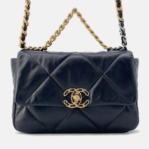 Chanel 19 Black Lambskin Shoulder Bag, Handbags - Luxury Closet catalog