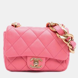 Chanel Pink Mini Quilted Lambskin Funky Town Flap, Shoulder Bags - Luxury Closet catalog
