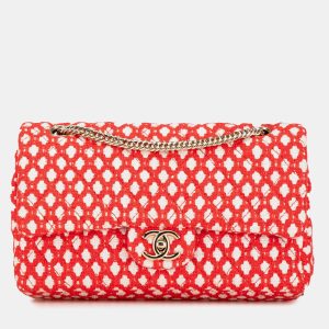 Chanel Red Jumbo Tweed Double Flap, Shoulder Bags - Luxury Closet catalog