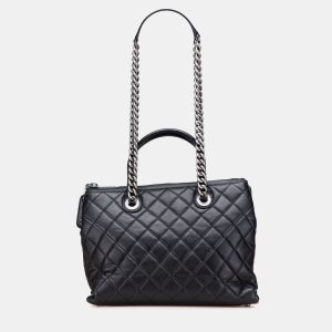 Chanel Black Medium Quilted Calfskin Boy Chained Tote, Satchels - Luxury Closet catalog