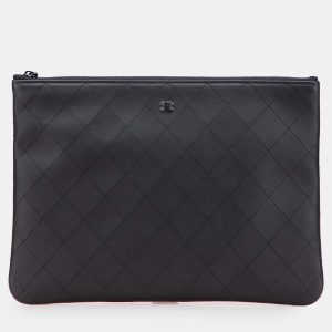 Chanel Black Medium Stitched Calfskin CC Cosmetic Case, Clutches & Special Occasion Bags - Luxury Closet catalog