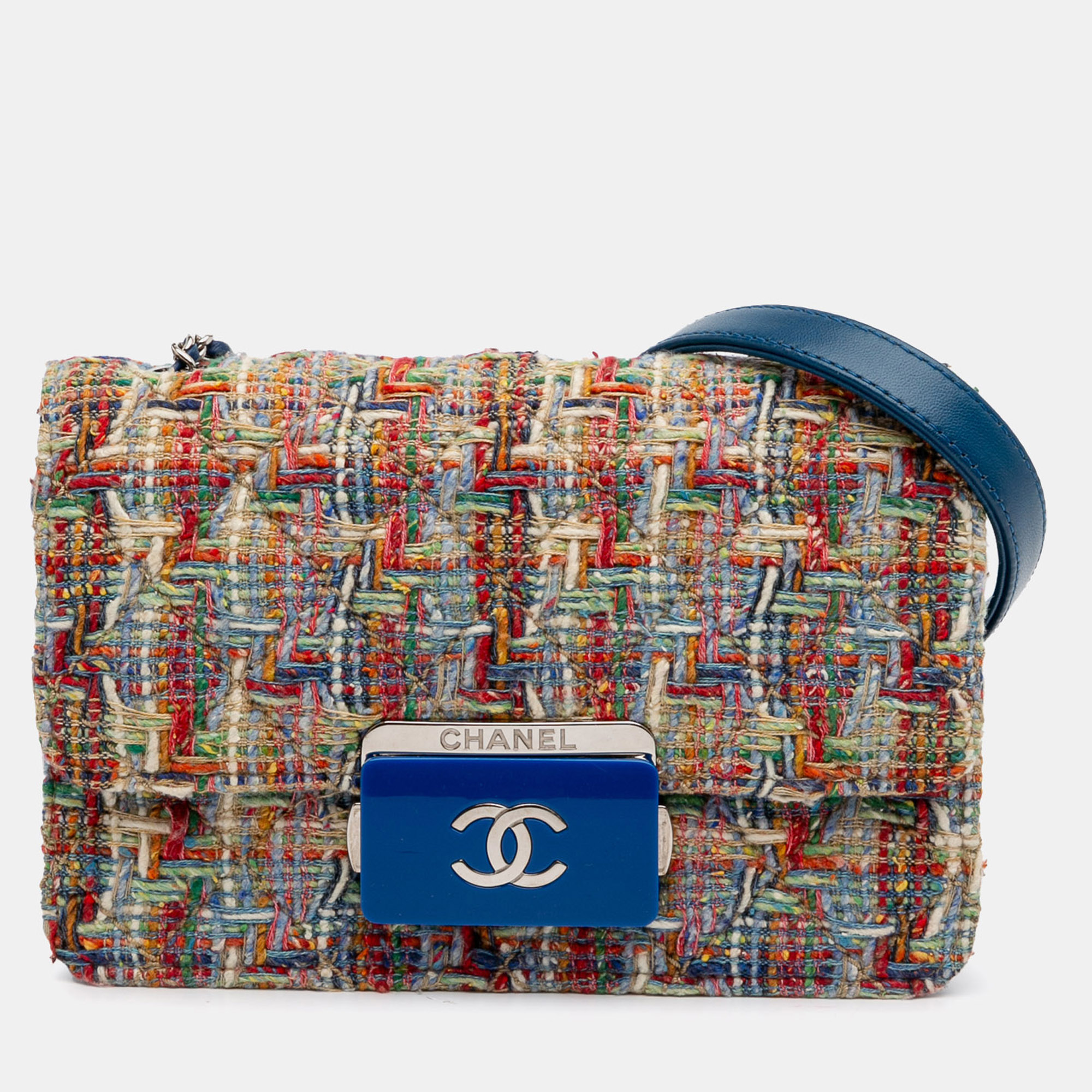 Chanel Multicolor Mini Quilted Tweed Beauty Lock Flap, Shoulder Bags - Luxury Closet catalog
