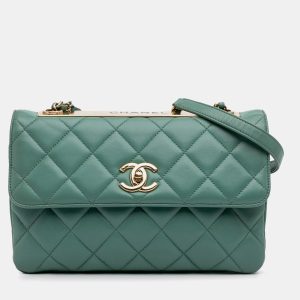 Chanel Green Quilted Lambskin Trendy CC Flap, Shoulder Bags - Luxury Closet catalog