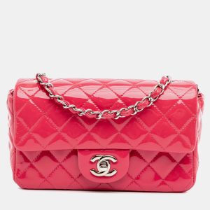Chanel Pink Mini Rectangular Classic Patent Single Flap, Shoulder Bags - Luxury Closet catalog
