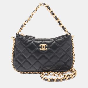 Chanel Black Quilted Lambskin Chain Around Hobo, Satchels - Luxury Closet catalog