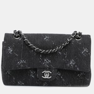 Chanel Black Medium Denim Double Flap, Shoulder Bags - Luxury Closet catalog