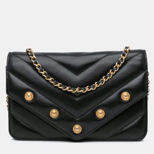 Chanel Black Chevron Lambskin Button Wallet On Chain, Wallets & Money Clips - Luxury Closet catalog