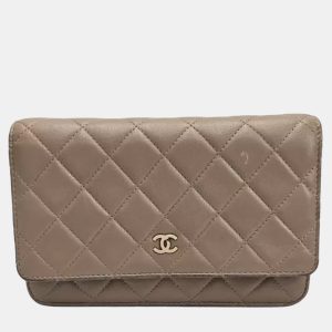 Chanel CC Grey Quilted Leather Wallet on Chain, Wallets & Money Clips - Luxury Closet catalog
