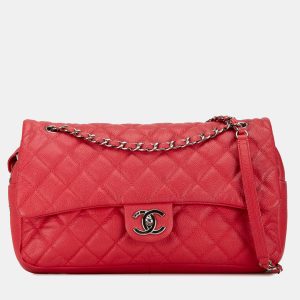 Chanel Red Jumbo Caviar Easy Flap Bag, Shoulder Bags - Luxury Closet catalog