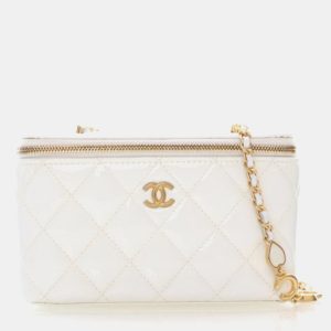 Chanel Vanity Case Small White Patent Leather Shoulder Bag, Handbags - Luxury Closet catalog