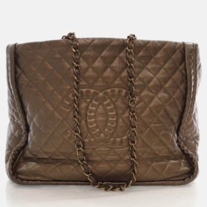 Chanel Istanbul Tote Metallic Bronze Calfskin Shoulder Bag, Tote Handbags - Luxury Closet catalog