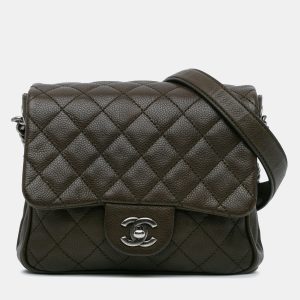 Chanel Brown CC Quilted Caviar Crossbody, Shoulder Bags - Luxury Closet catalog