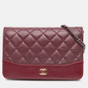 Chanel Red Quilted Aged Calfskin Gabrielle Wallet on Chain, Wallets & Money Clips - Luxury Closet catalog