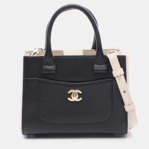 Chanel Neo Executive Small Black and Beige Leather Tote Bag, Tote Handbags - Luxury Closet catalog