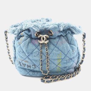 Chanel Small Blue Denim Bucket Crossbody Bag, Handbags - Luxury Closet catalog