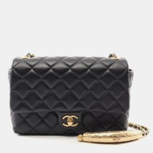 Chanel Black Lambskin Chain Shoulder Bag, Handbags - Luxury Closet catalog