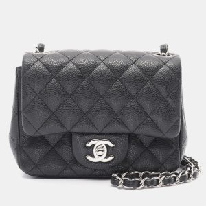 Chanel Classic Square Mini Gray Calfskin Shoulder Bag, Handbags - Luxury Closet catalog