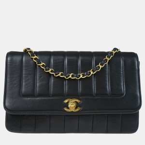 Chanel Mademoiselle Flap Black Lambskin Shoulder Bag, Handbags - Luxury Closet catalog