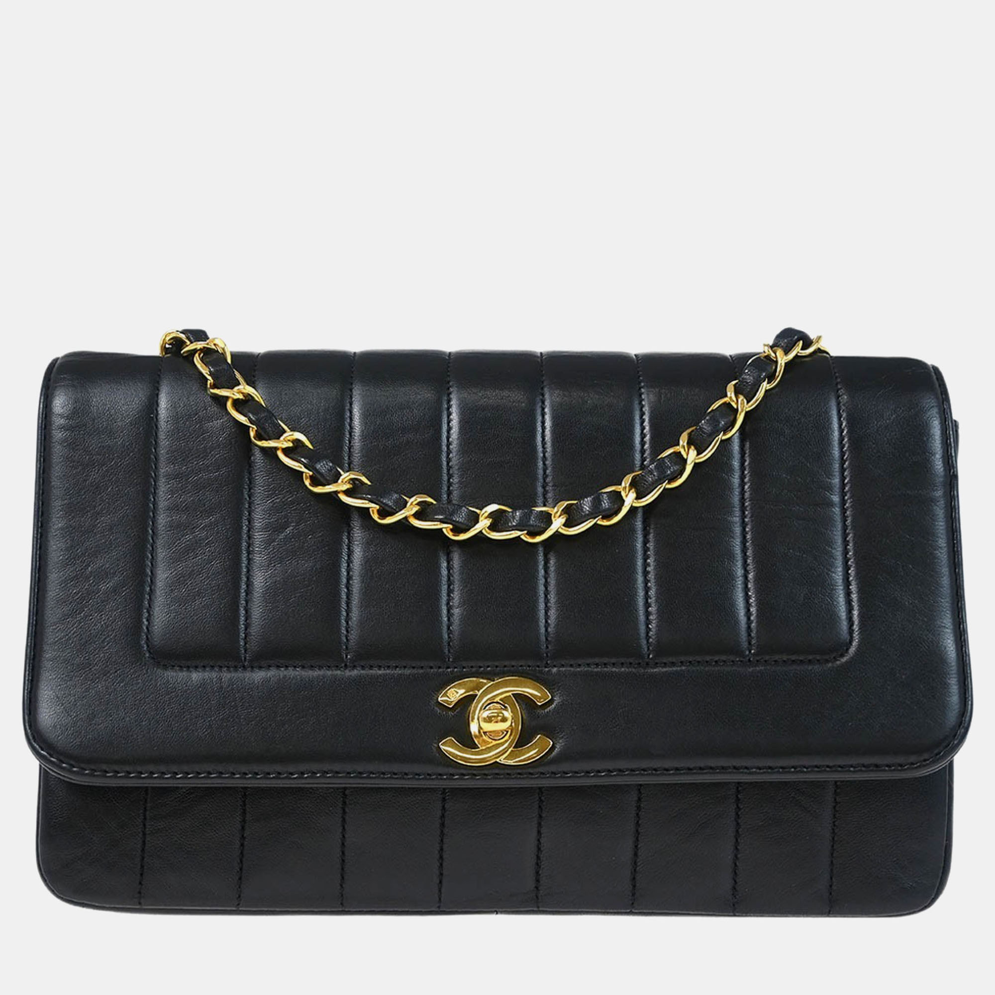 Chanel Mademoiselle Flap Black Lambskin Shoulder Bag, Handbags - Luxury Closet catalog