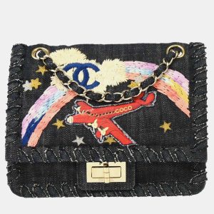Chanel Night Flight Mademoiselle Lock Indigo Denim Shoulder Bag, Handbags - Luxury Closet catalog