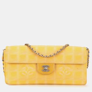 Chanel Yellow New Travel Line Nylon East West Flap, Shoulder Bags - Luxury Closet catalog