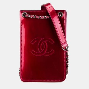 Chanel Pink CC Patent Phone Holder Crossbody, Shoulder Bags - Luxury Closet catalog
