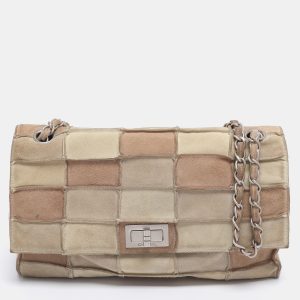 Chanel Beige Suede Patchwork 2.55 Reissue Flap Bag, Shoulder Bags - Luxury Closet catalog