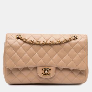 Chanel Beige Medium Classic Caviar Double Flap, Shoulder Bags - Luxury Closet catalog
