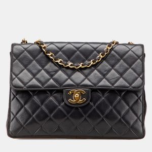 Chanel Black Jumbo Classic Lambskin Single Flap Bag, Shoulder Bags - Luxury Closet catalog