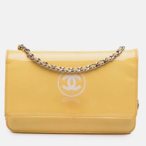 Chanel Yellow CC Patent Wallet On Chain, Wallets & Money Clips - Luxury Closet catalog