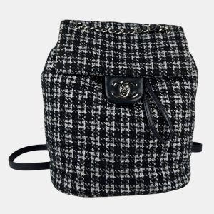 Chanel CC Black Purple Tweed Leather Backpack, Backpacks - Luxury Closet catalog
