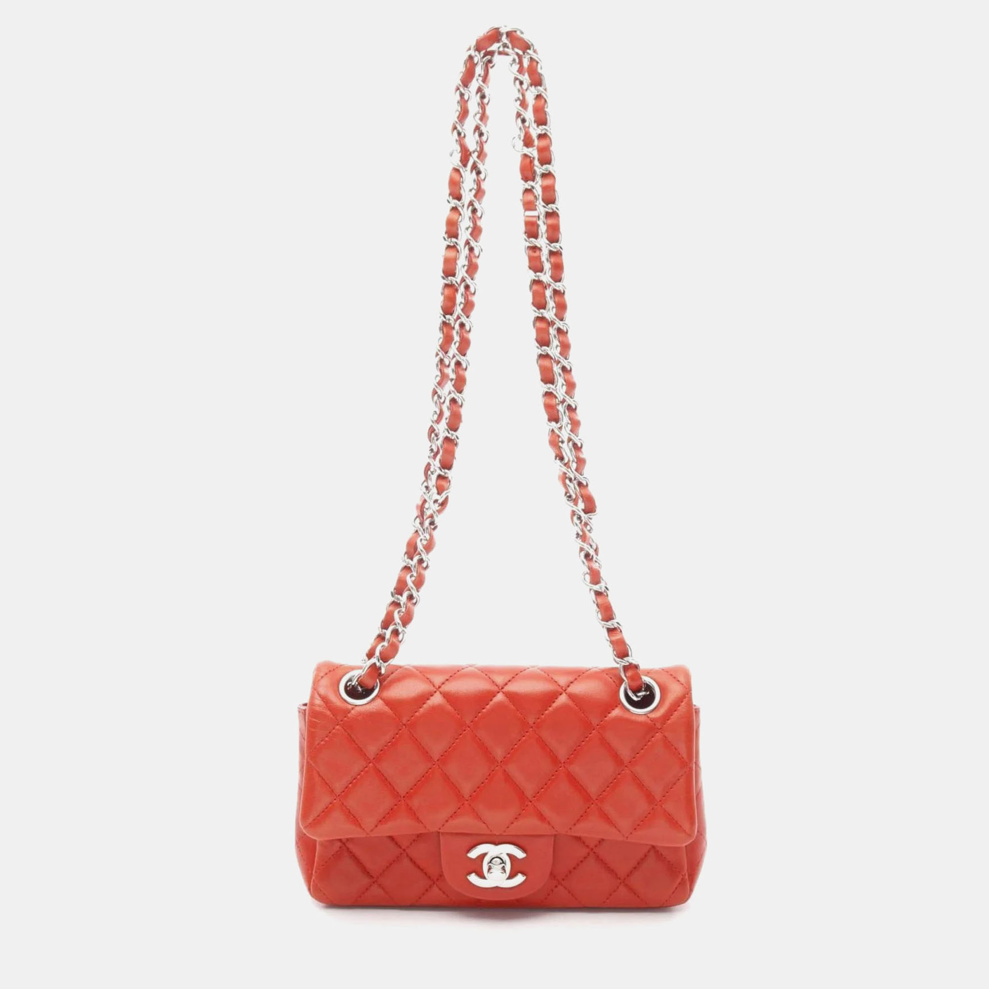 Chanel Red Lambskin Shoulder Bag, Handbags - Luxury Closet catalog