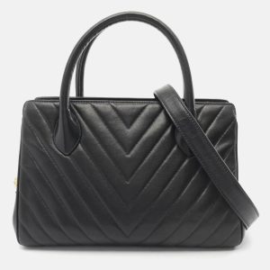 Chanel Chevron V Stitch Navy Lambskin Handbag, Satchels - Luxury Closet catalog