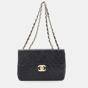 Chanel Deca Matelasse Black Lambskin Shoulder Bag, Handbags - Luxury Closet catalog