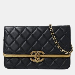 Chanel Black Lambskin Wallet on Chain, Wallets & Money Clips - Luxury Closet catalog